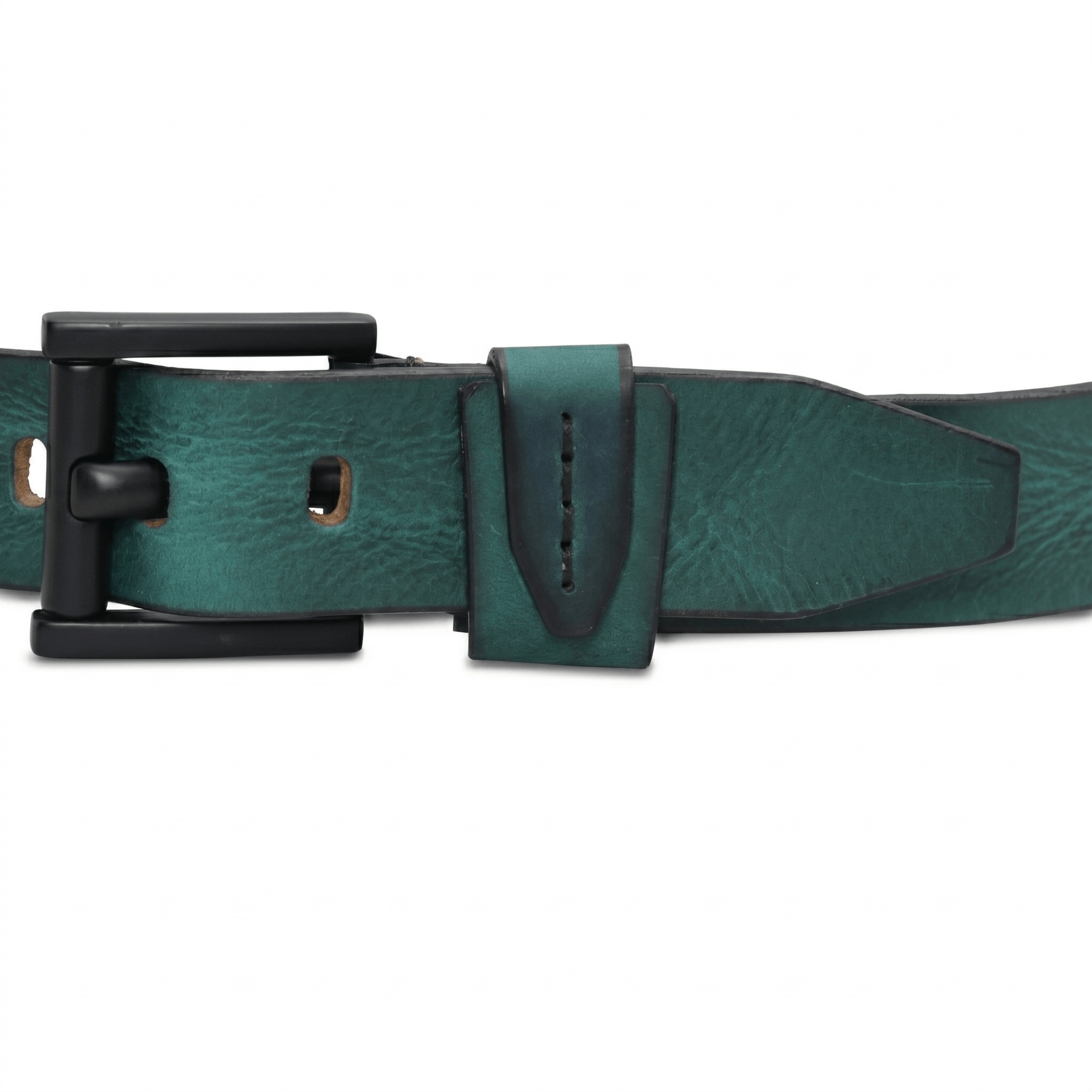 STAN Hammer Elite Mens Full Grain Leather Belt Buckle Teal Blue