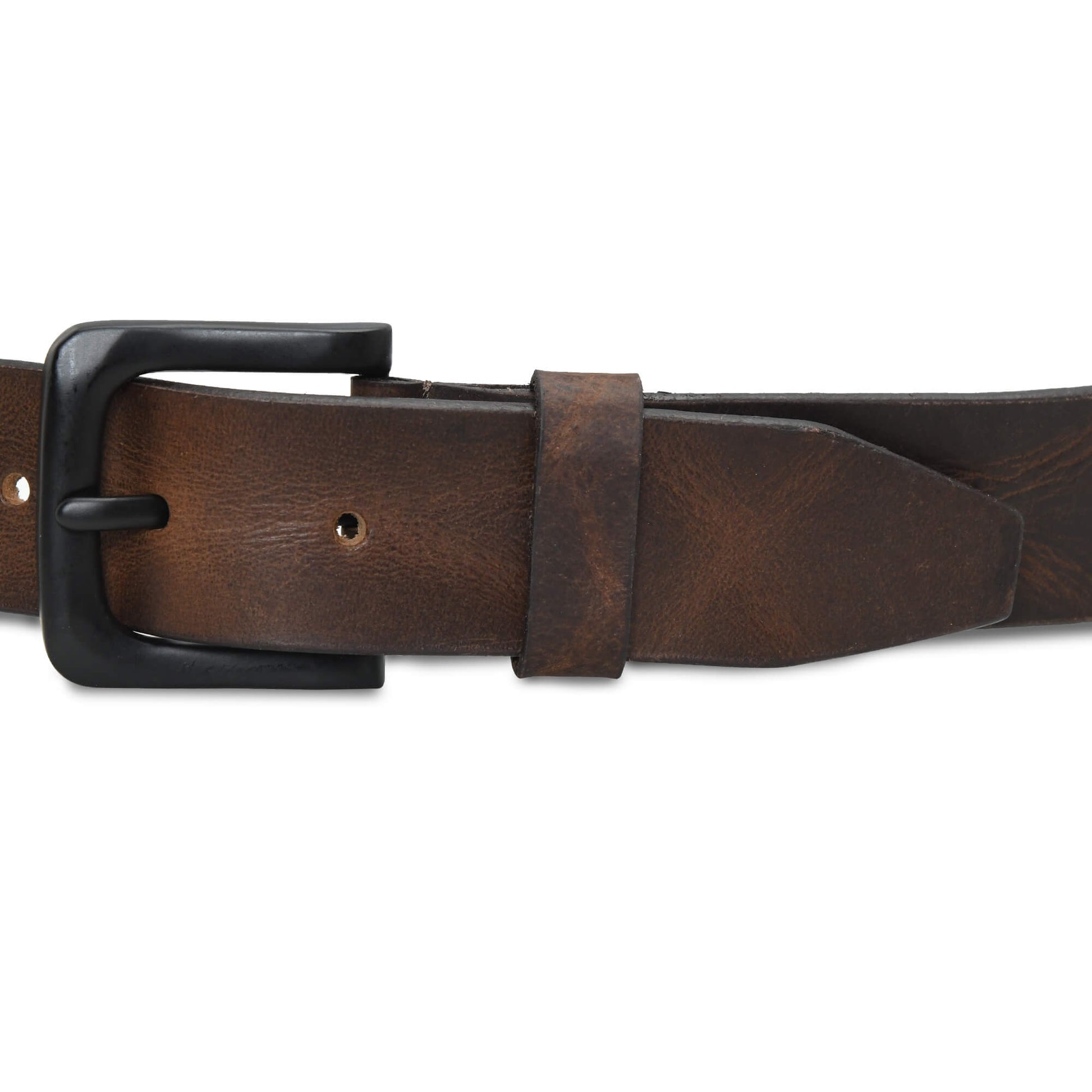 STAN Hammer Mens Full Grain Leather Belt Buckle Ironwood Brown