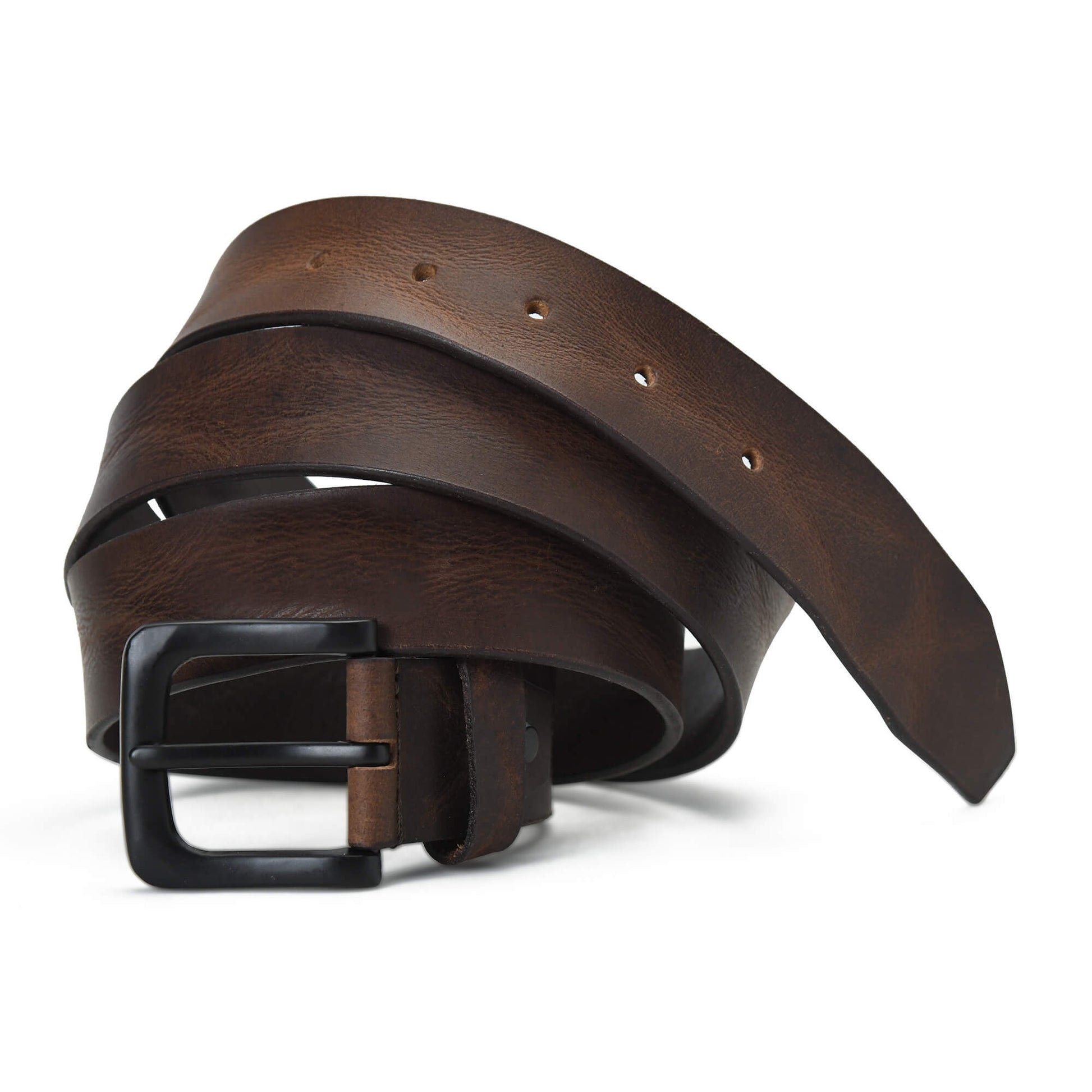 STAN Hammer Mens Full Grain Leather Belt Hero Main Ironwood Brown