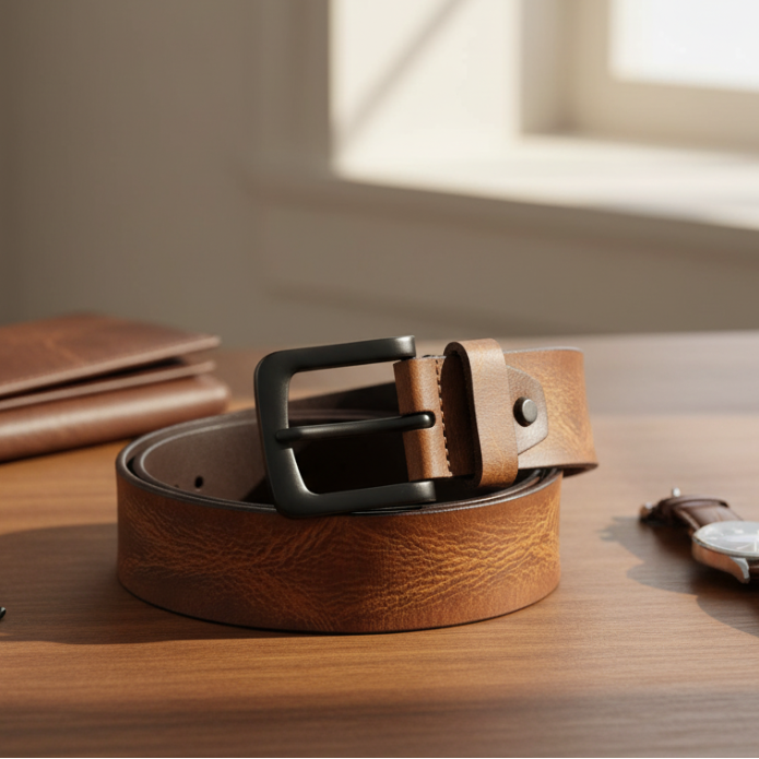 STAN Hammer Mens Full Grain Leather Belt Hero Saddle Tan