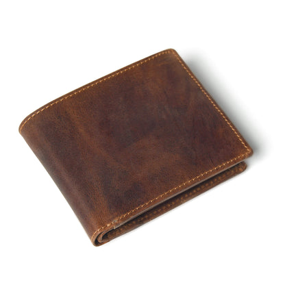 STAN Striker Mens RFID Leather Wallet Flatlay Chestnut Brown