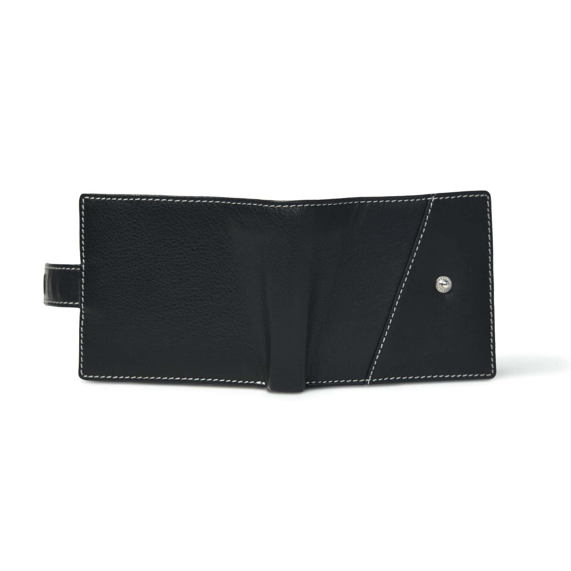 STAN Trovane Mens Leather Wallet Back Black