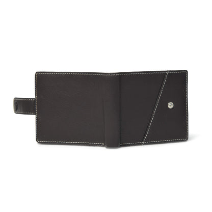 STAN Trovane Mens Leather Wallet Back Charcoal Brown