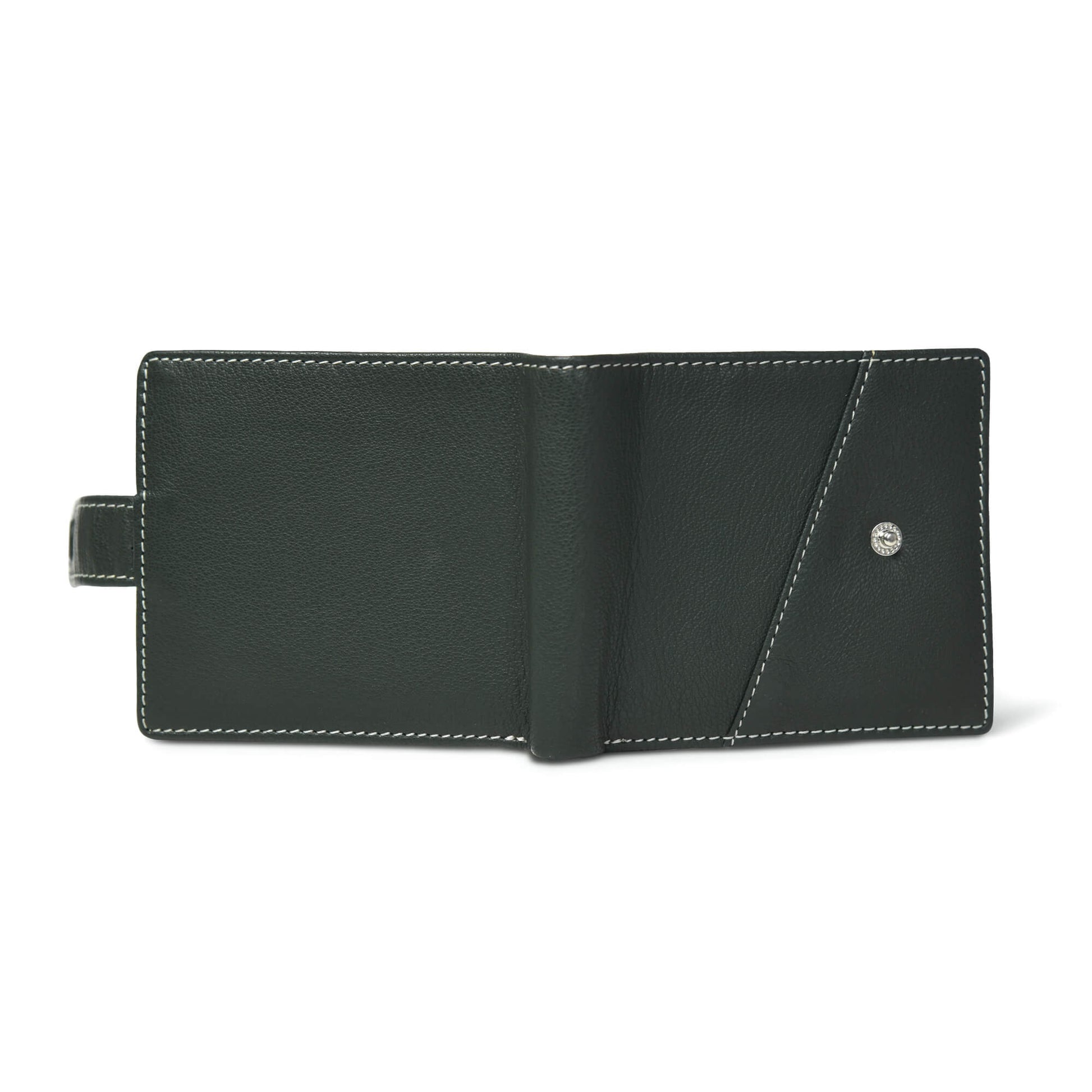 STAN Trovane Mens Leather Wallet Back Military Green