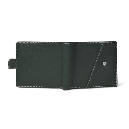 STAN Trovane Mens Leather Wallet Back Military Green