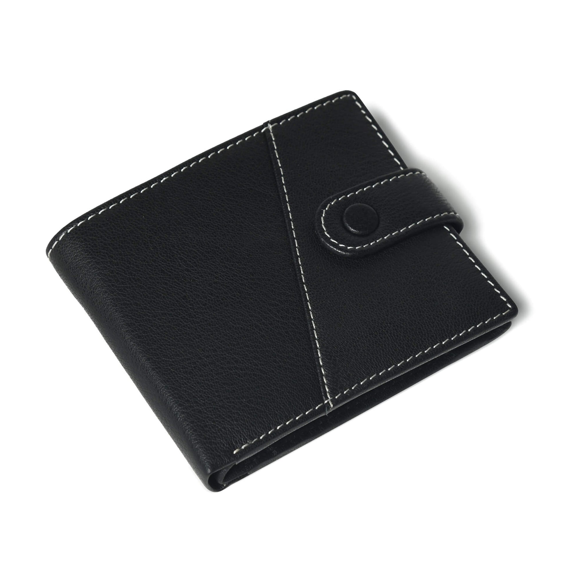 STAN Trovane Mens Leather Wallet Flatlay Black
