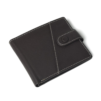 STAN Trovane Mens Leather Wallet Flatlay Charcoal Brown