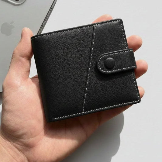 STAN Trovane Mens Leather Wallet Hero Black