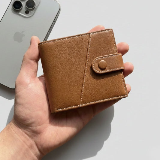 STAN Trovane Mens Leather Wallet Hero Tan