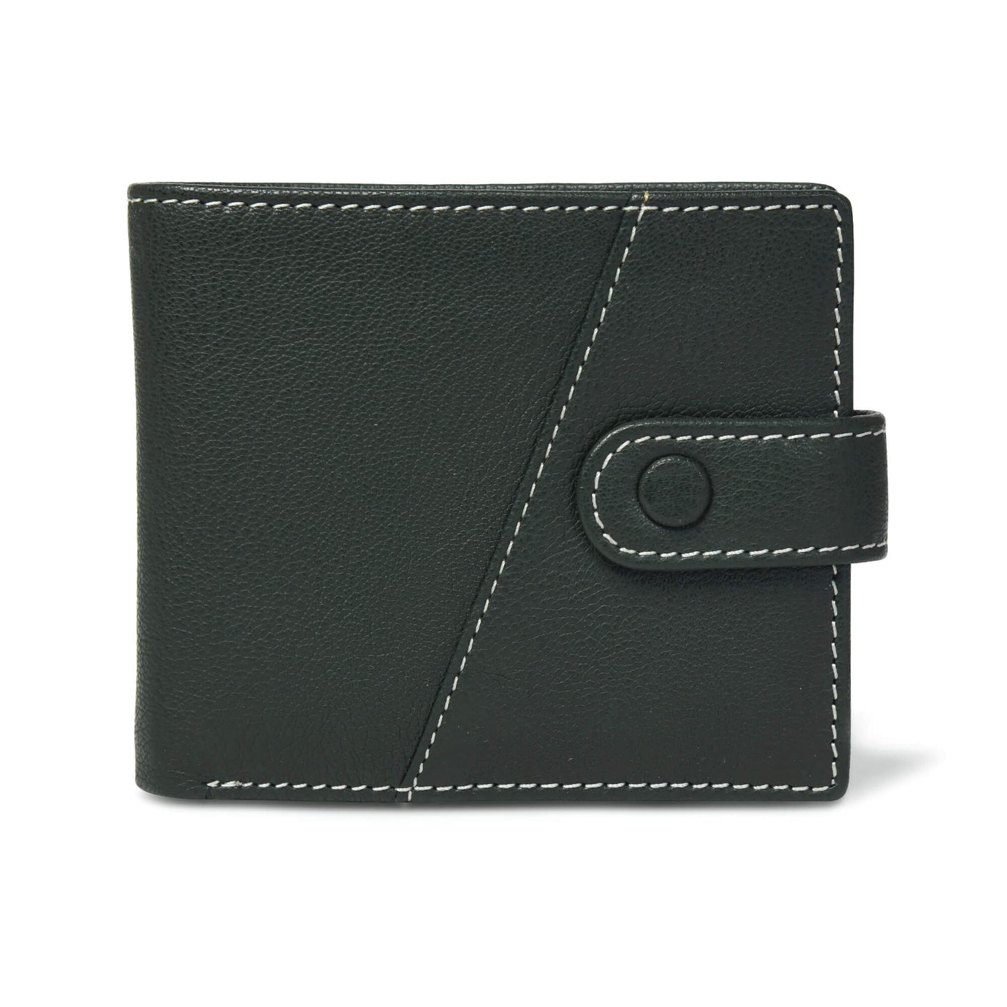 STAN Trovane Mens Leather Wallet Main Military Green