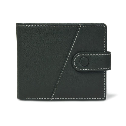 STAN Trovane Mens Leather Wallet Main Military Green