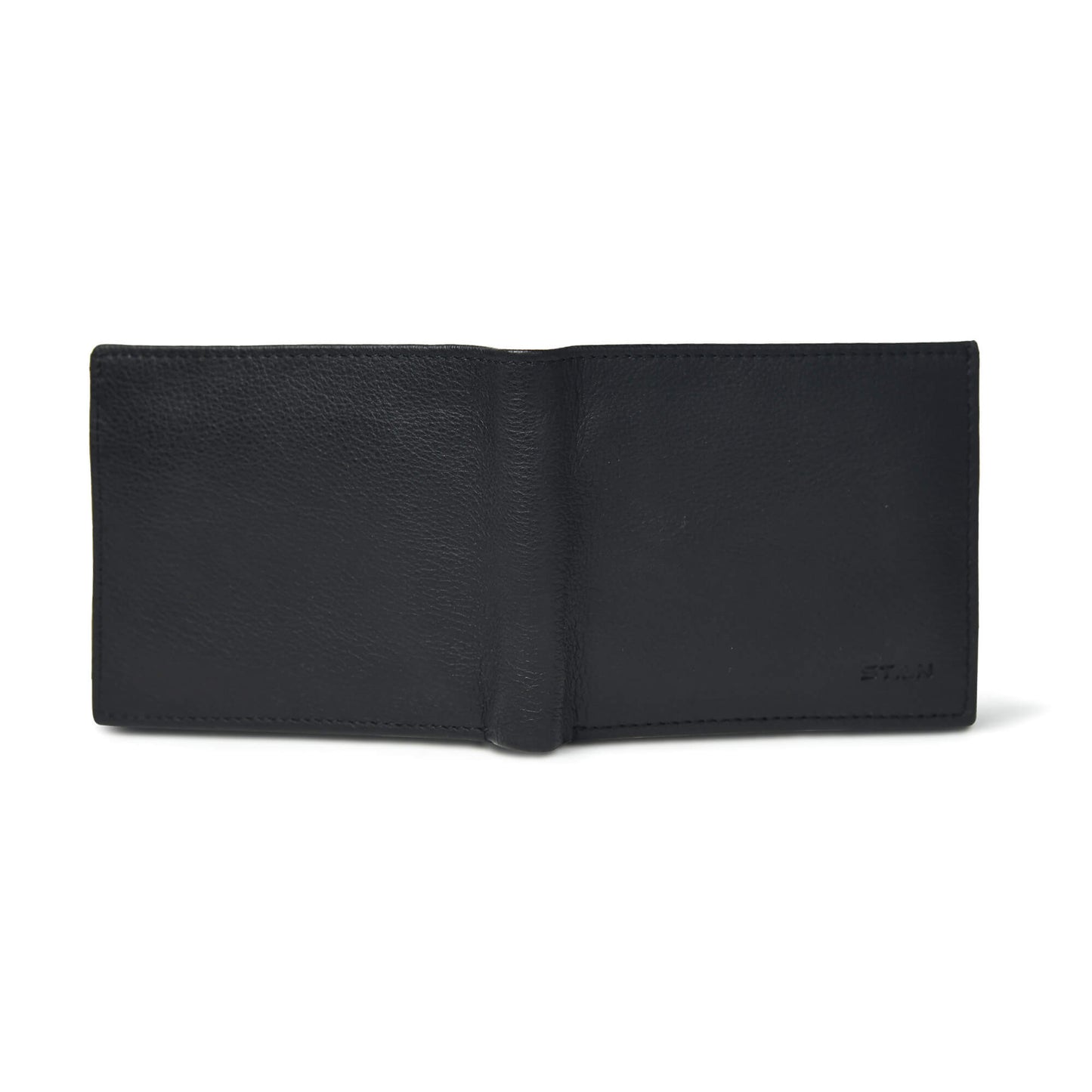 STAN Voltro Mens Slim Leather Wallet Back Black