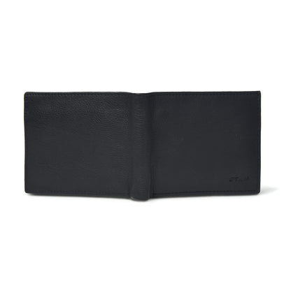 STAN Voltro Mens Slim Leather Wallet Back Black