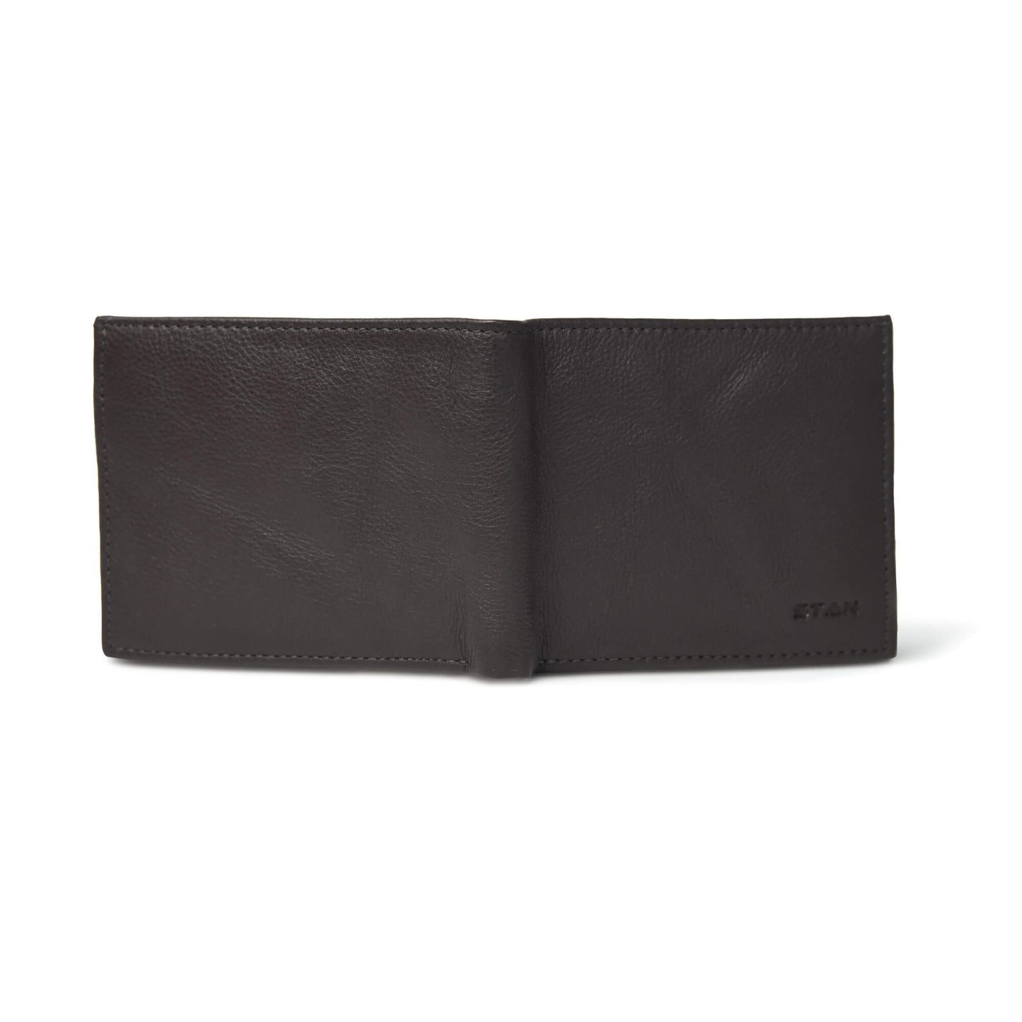 STAN Voltro Mens Slim Leather Wallet Back Charcoal Brown