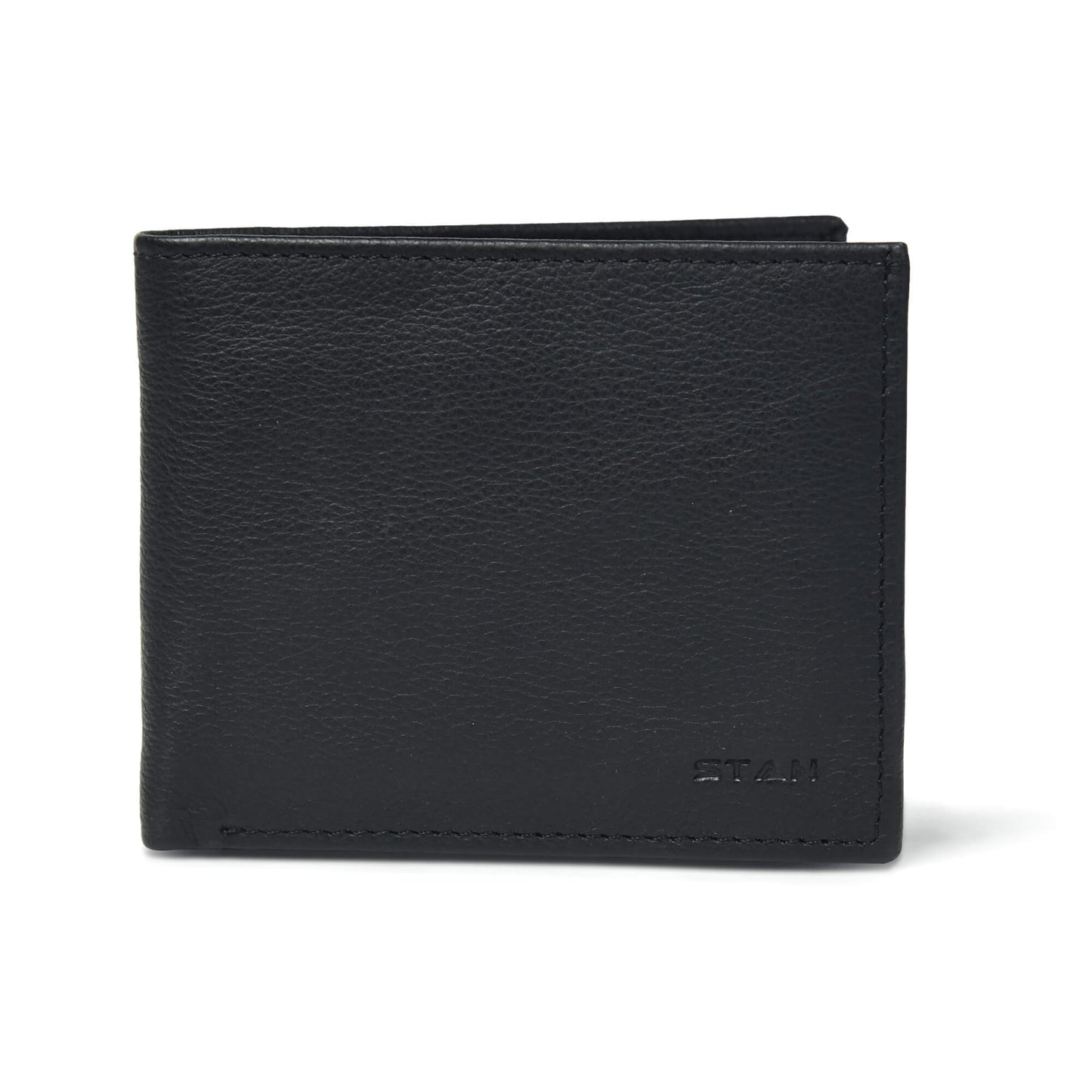 STAN Voltro Mens Slim Leather Wallet Main Black