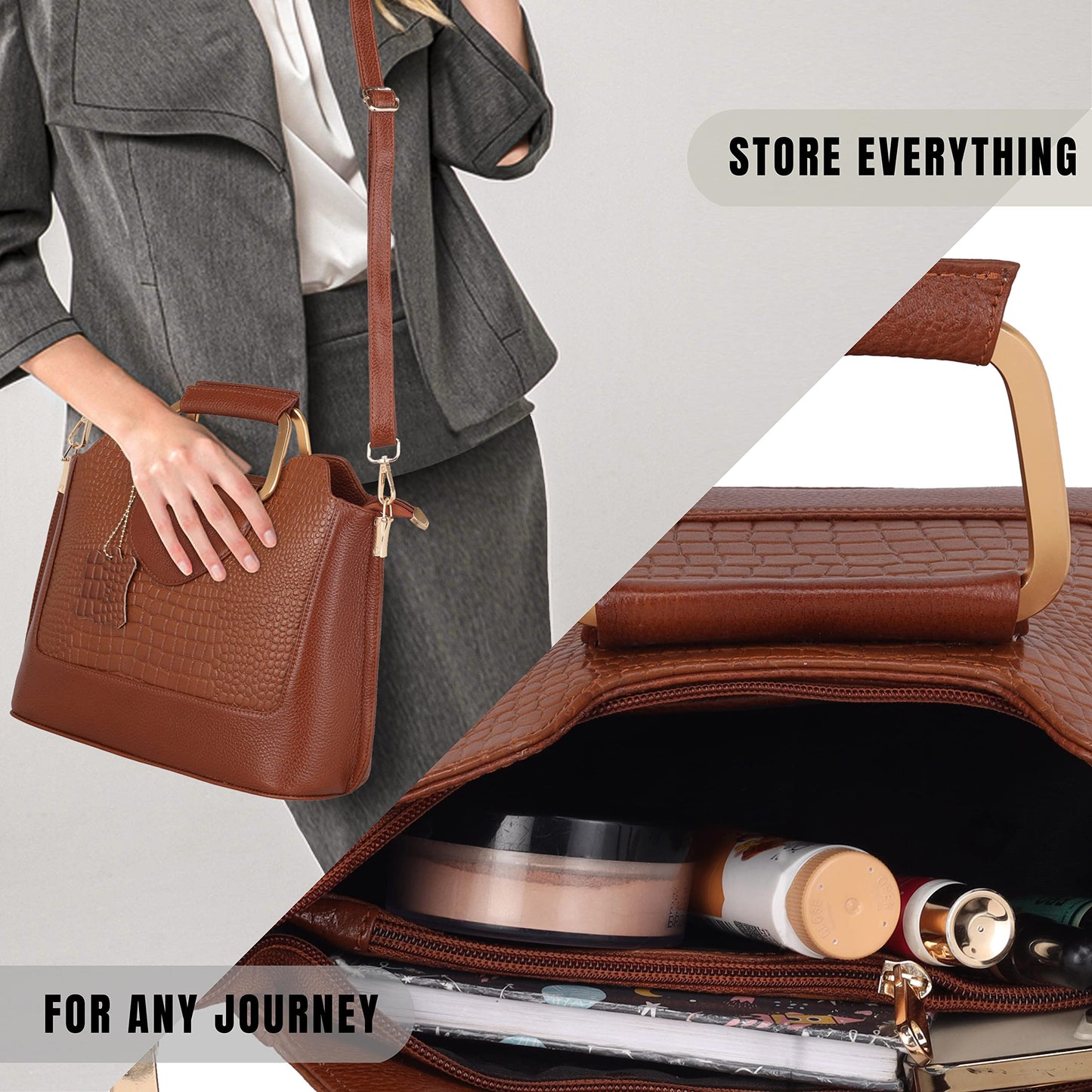 Corvia Full-Grain Top-Handle Satchel Bag