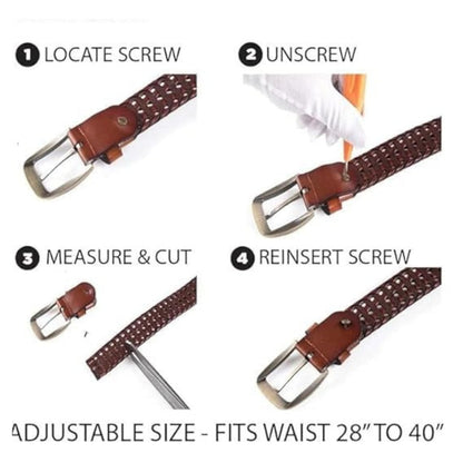 Stan Leather Braided Men’s Belt for Perfect Fit