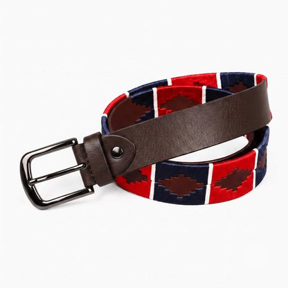 Windsor Polo Mens Leather Belt Coil Flat Lay Espresso Brown
