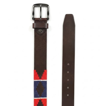 Windsor Polo Mens Leather Belt Flat Lay Espresso Brown