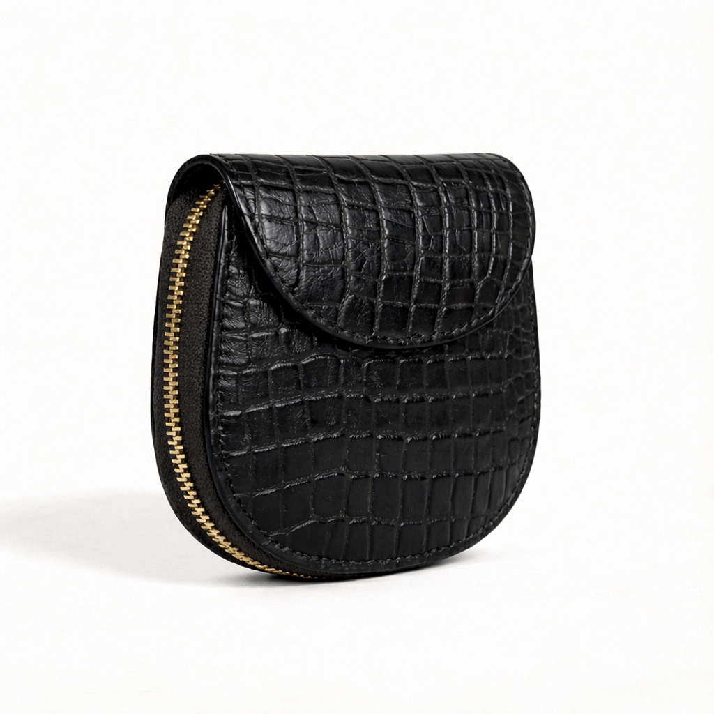 Zyra Women Zip Around Leather Wallet Side Black