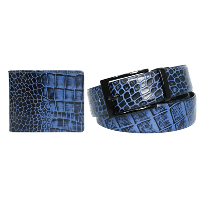 Croc Elite Combo for Men – Drake Croc Belt & Baron Croc Wallet