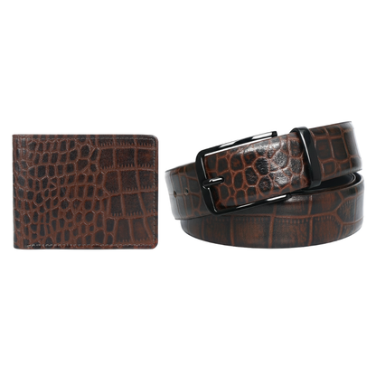 Croc Elite Combo for Men – Drake Croc Belt & Baron Croc Wallet