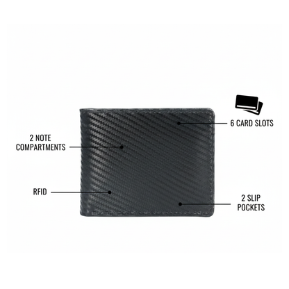 Black Baron Elite Men’s Slim RFID Leather Wallet