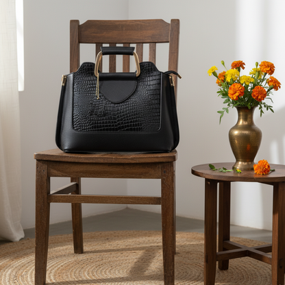 Corvia Full-Grain Top-Handle Satchel Bag