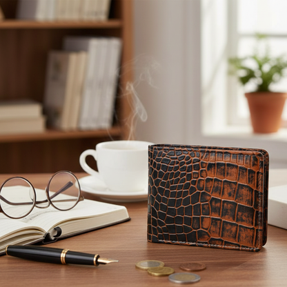 Croc Elite Combo for Men – Drake Croc Belt & Baron Croc Wallet