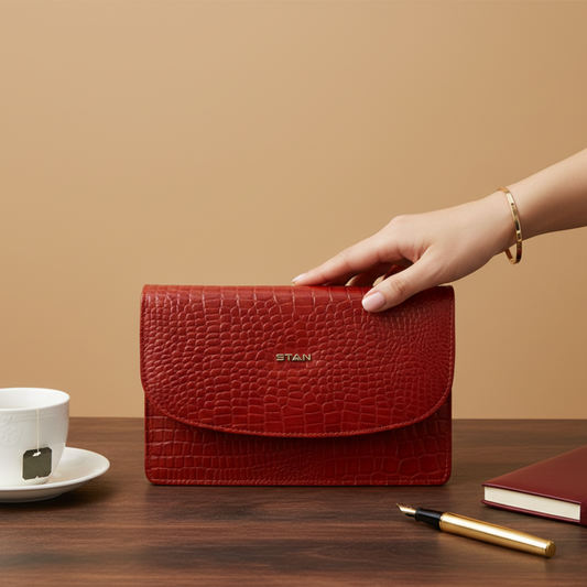 Isabella Clutch-cum-Sling Bag Hero Brick Red