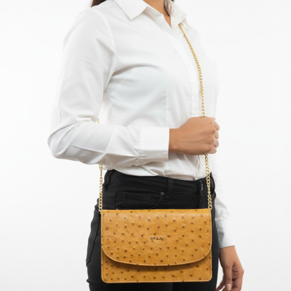 Isabella Elite Evening Clutch-cum-Sling Convertible Bag Sling Camel Tan