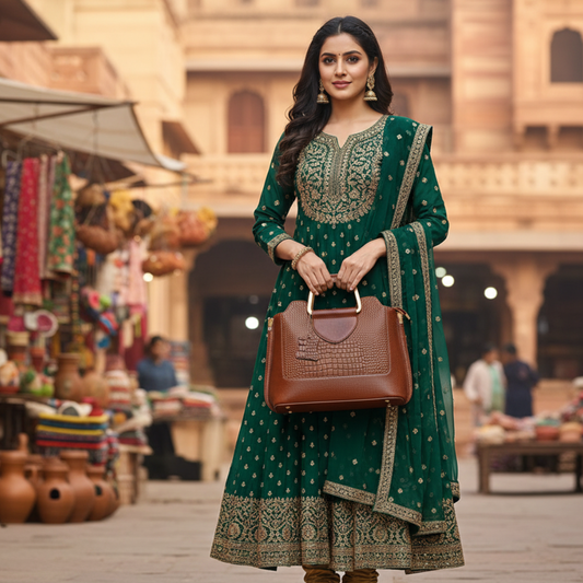 Corvia Full-Grain Top-Handle Satchel Bag