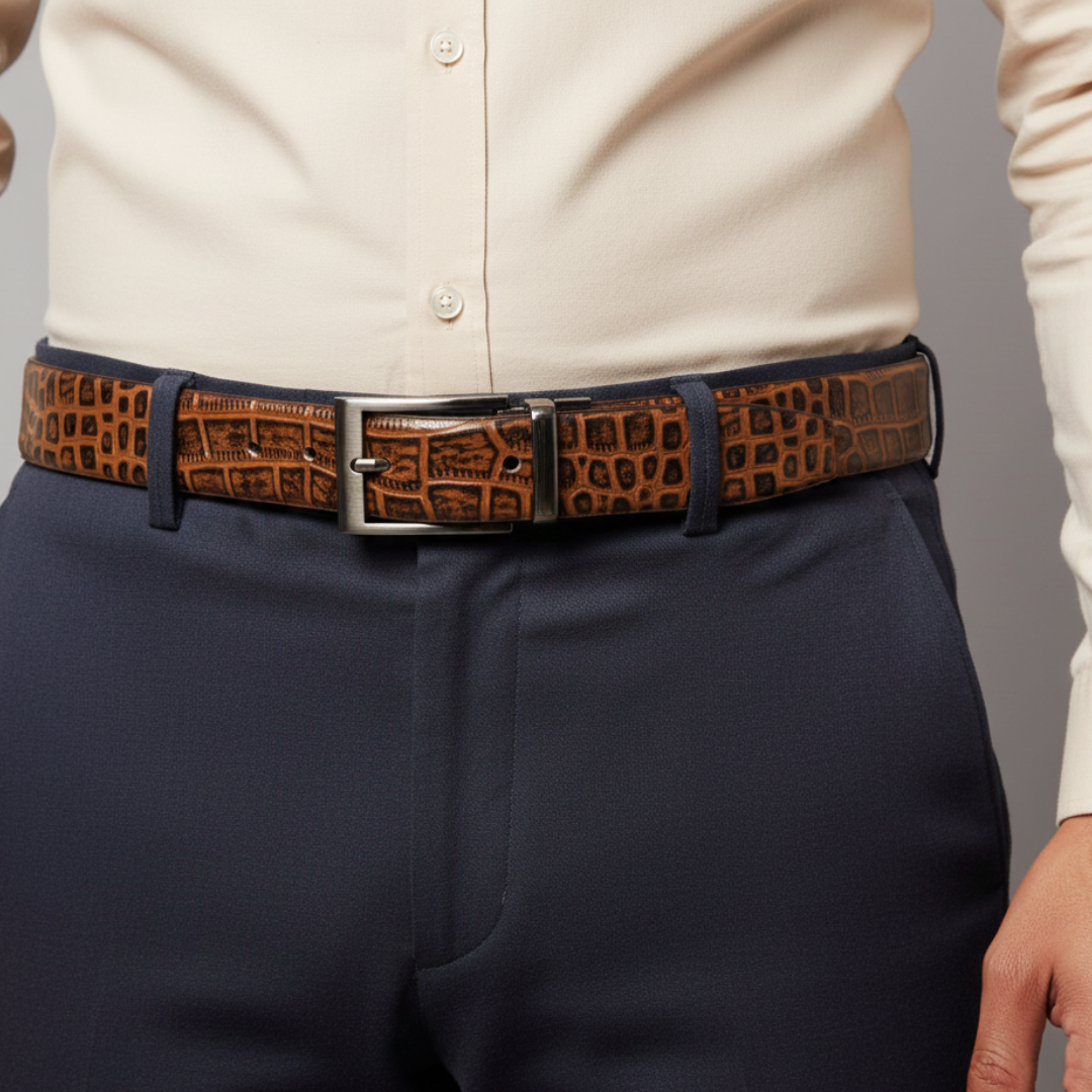 Croc Elite Combo for Men – Drake Croc Belt & Baron Croc Wallet